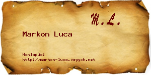 Markon Luca névjegykártya